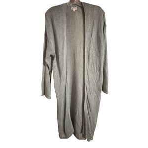 NEW Greyish Green Open Front Long Cardigan